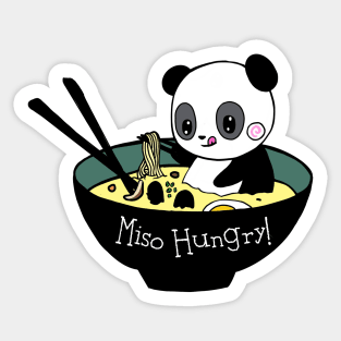 Miso Hungry Panda Sticker